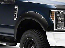 Rough Country Pocket Fender Flares; Flat Black (17-22 F-350 Super Duty SRW)