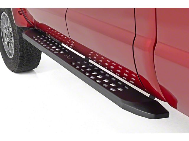 Rough Country RPT2 Running Boards; Matte Black (11-16 F-350 Super Duty SuperCrew)