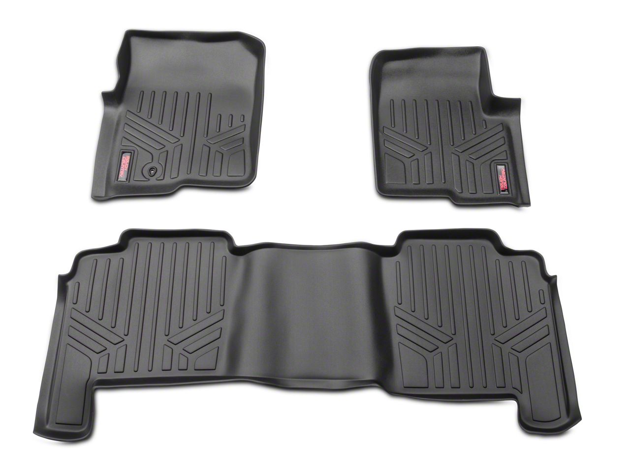 Rough Country F 150 Heavy Duty Front And Rear Floor Mats Black M 50412 04 08 F 150 Supercrew 5754