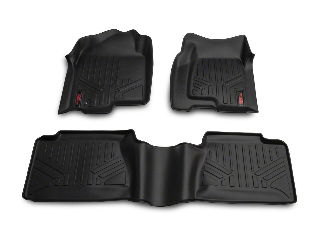 Rough Country Silverado Heavy Duty Front And Rear Floor Mats Black S110478 99 06 Silverado 1500 8909