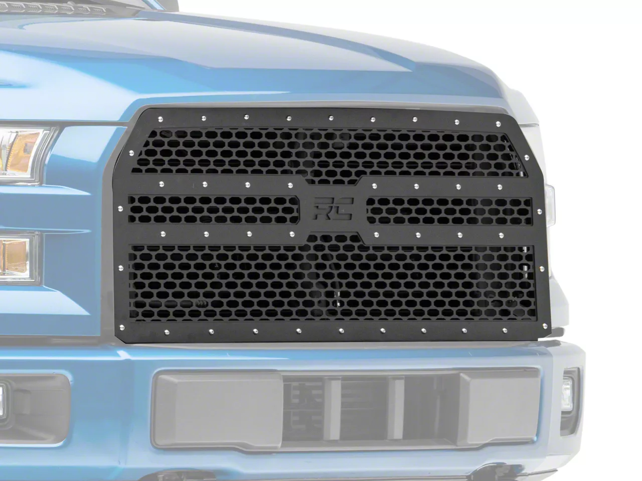 Rough Country F-150 Mesh Upper Replacement Grille - Black 70191 (15-17  F-150, Excluding Raptor)