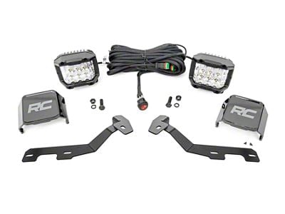 Rough Country 3-Inch Osram Wide Angle Series LED Ditch Light Kit (19-25 RAM 1500)