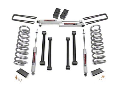 Rough Country 3-Inch Suspension Lift Kit with Premium N3 Shocks (94-99 4WD RAM 1500)