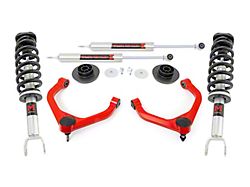 Rough Country 3.50-Inch Suspension Lift Kit with Front M1 Monotube Struts and Rear M1 Monotube Shocks; Red (19-24 RAM 1500 w/o Air Ride, Excluding TRX)