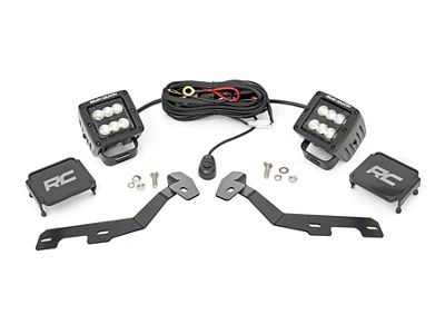 Rough Country Black Series LED Ditch Light Kit; Flood Beam (19-25 RAM 1500)