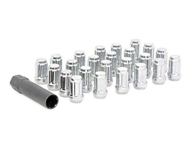 Rough Country Chrome 6-Spline Lug Nut Kit; 1/2x20; Set of 24 (94-01 RAM 1500)