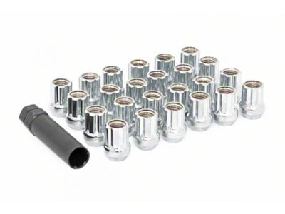 Rough Country Chrome Open End 6-Spline Lug Nut Kit; M14 x 1.5; Set of 32 (12-24 RAM 1500)