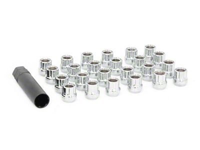 Rough Country Chrome Open End 6-Spline Lug Nuts; 1/2x20; Set of 24 (94-01 RAM 1500)