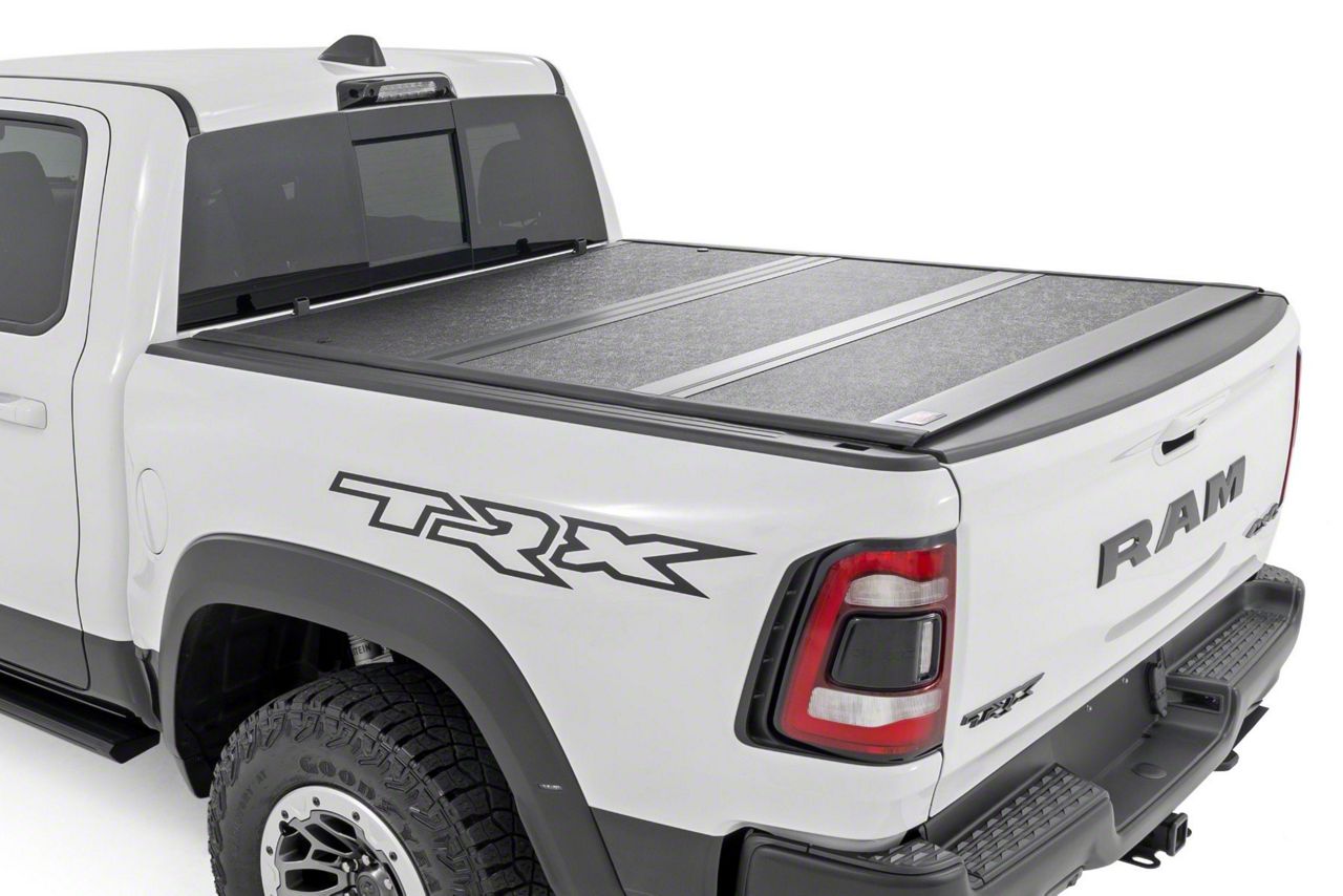 Rough Country RAM 1500 Hard Low Profile Tri-Fold Tonneau Cover ...