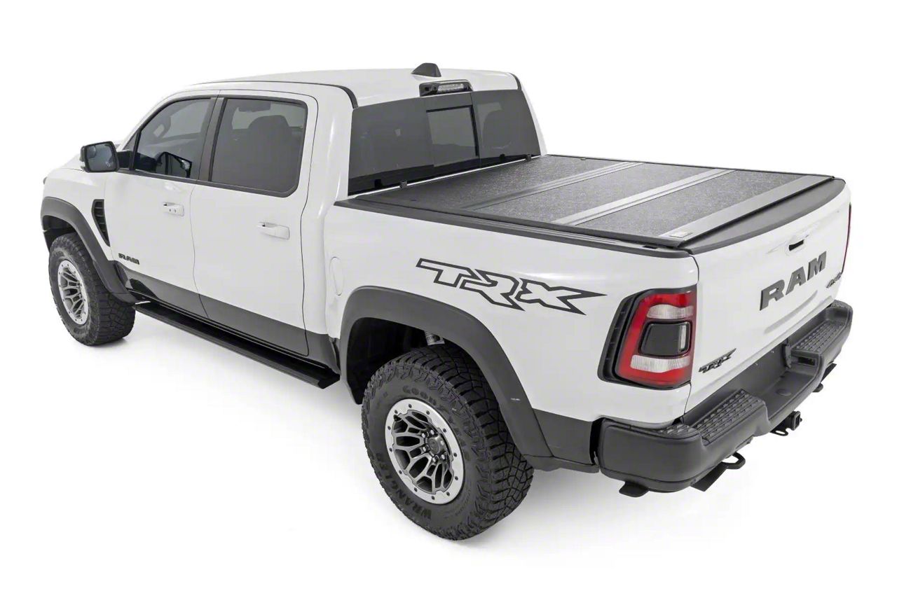 Rough Country RAM 1500 Hard Low Profile Tri-Fold Tonneau Cover ...