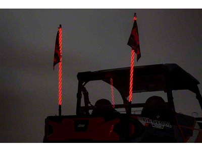 Rough Country Mulit-Color LED Light Whip Kit; 4-Foot (Universal; Some Adaptation May Be Required)