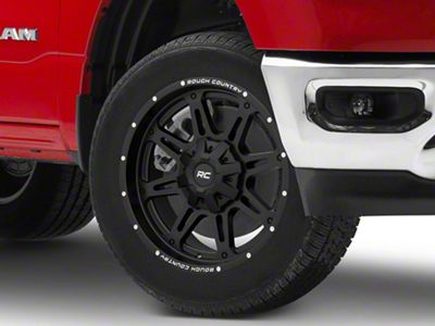 Rough Country 94 Series Matte Black Milled 6-Lug Wheel; 20x9; 0mm Offset (19-24 RAM 1500)