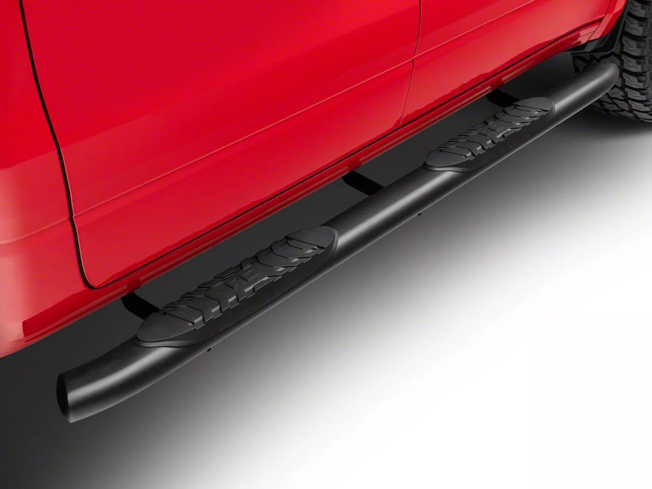 Rough Country RAM 1500 Oval Nerf Side Step Bars; Black 21004 (19-24 RAM 1500  Crew Cab) - Free Shipping