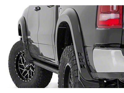 Rough Country SF1 Fender Flares; Billet Silver (19-24 RAM 1500, Excluding Rebel & TRX)