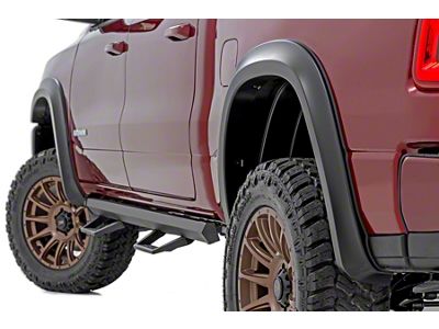 Rough Country Sport Fender Flares; Gloss Black (2025 RAM 1500, Excluding Rebel & RHO)