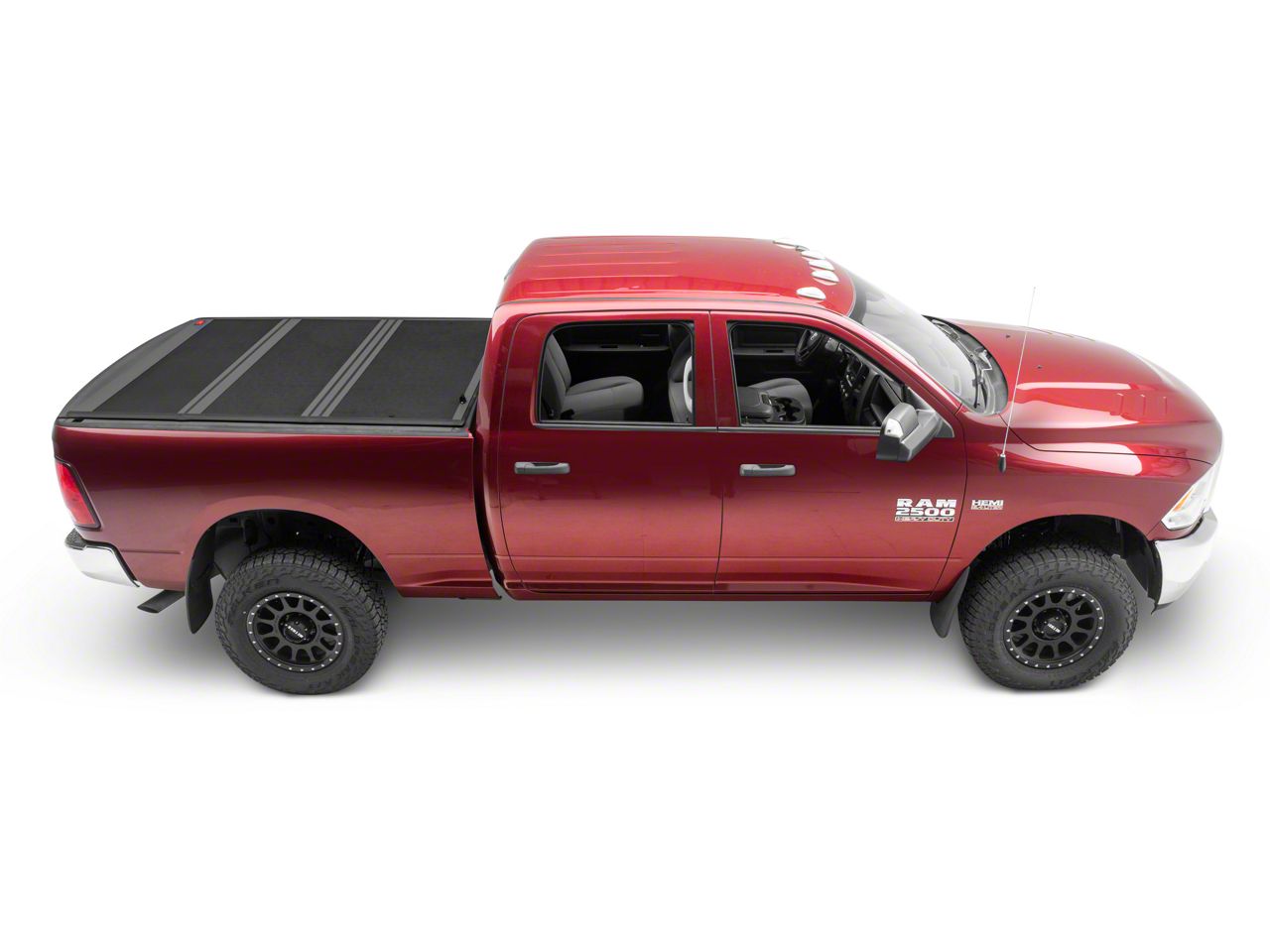 Rough Country RAM 2500 Hard Low Profile Tri-Fold Tonneau Cover ...