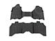 Rough Country Sure-Fit Front and Rear Floor Mats; Black (19-24 RAM 2500 Crew Cab w/ Bench Seat & Automatic Transmission)