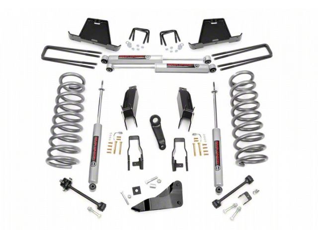 Rough Country 5-Inch Suspension Lift Kit with Premium N3 Shocks (2008 4WD 5.7L RAM 3500 SRW, Excluding Power Wagon)