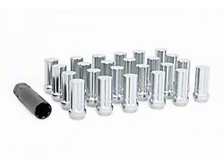 Rough Country Chrome Bulge Acorn Style Lug Nut Kit; M14 x 1.5; Set of 32 (12-24 RAM 3500 SRW)