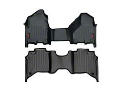 Rough Country Heavy Duty Front and Rear Floor Mats; Black (19-24 RAM 3500 Crew Cab)