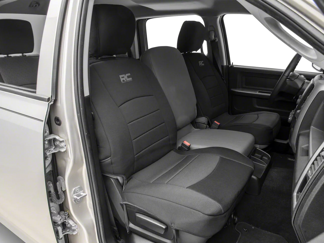 Rough Country RAM 3500 Neoprene Front and Rear Seat Covers; Black 91029