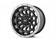 Rough Country 87 Series Simulated Beadlock Black Machined 6-Lug Wheel; 17x8.5; 0mm Offset (19-23 Ranger)