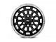 Rough Country 87 Series Simulated Beadlock Black Machined 6-Lug Wheel; 17x8.5; 0mm Offset (19-23 Ranger)