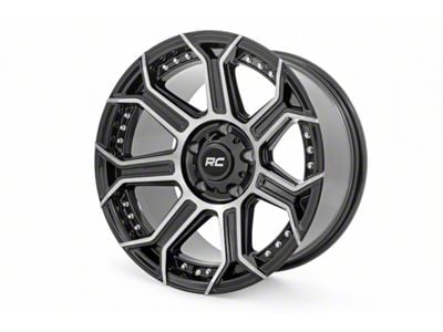 Rough Country 89 Series Black Machined Gun Metal 6-Lug Wheel; 17x9; -12mm Offset (19-23 Ranger)