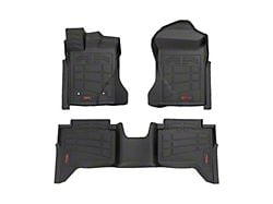 Rough Country Sure-Fit Front and Rear Floor Mats; Black (2024 Ranger Crew Cab)