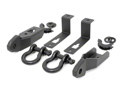 Rough Country Tow Hook to Shackle Conversion Kit with D-Ring Shackles and Rubber Isolators (19-25 Ranger)