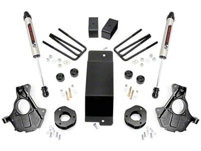 Rough Country 3.50-Inch Knuckle Suspension Lift Kit with V2 Monotube Shocks (14-18 4WD Sierra 1500 w/ Stock Cast Steel Control Arms, Excluding Denali)