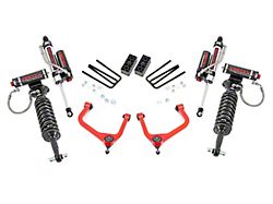 Rough Country 3.50-Inch Forged Upper Control Arm Suspension Lift Kit with Vertex Adjustable Coil-Overs and Vertex Shocks; Red (19-24 Sierra 1500 w/ 5.80-Foot Short Box, Excluding AT4 & Denali)