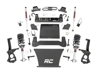 Rough Country 4-Inch Suspension Lift Kit with M1 Struts and M1 Rear Shocks (2025 V8 Sierra 1500 AT4)