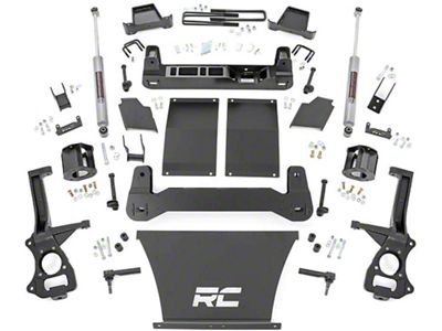 Rough Country 4-Inch Suspension Lift Kit with Strut Spacers and Premium N3 Shocks (19-24 Sierra 1500 AT4, Excluding Diesel)