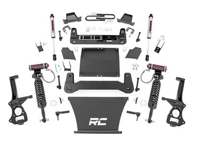 Rough Country 6-Inch Suspension Lift Kit with Vertex Adjustable Coil-Overs and V2 Monotube Shocks (2025 4WD V8 Sierra 1500, Excluding AT4 & Denali)