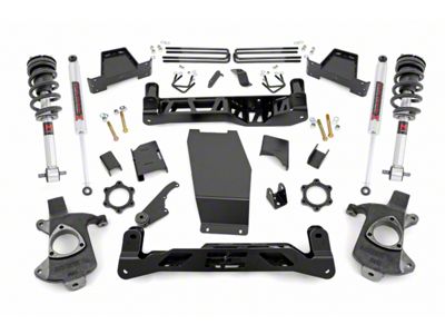 Rough Country 7-Inch Suspension Lift Kit with M1 Struts and M1 Rear Shocks (14-18 4WD Sierra 1500 w/ Stock Cast Steel Control Arms, Excluding Denali)