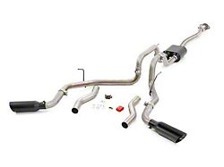 Rough Country Dual Exhaust System with Black Tips; Side/Rear Exit (99-06 5.3L Sierra 1500 Extended Cab w/ 6.50-Foot Standard Box)