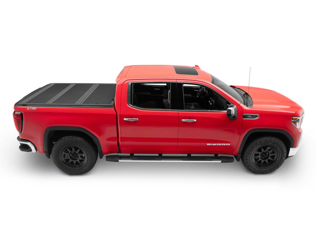 Rough Country Sierra 1500 Hard Low Profile Tri-Fold Tonneau Cover ...