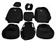 Rough Country Neoprene Front and Rear Seat Covers; Black (19-25 Sierra 1500 Crew Cab w/ Rear Cup Holder)