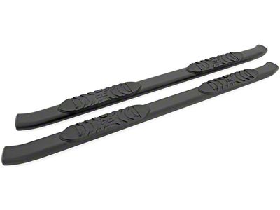 Rough Country Oval Nerf Side Step Bars; Black (19-25 Sierra 1500 Crew Cab)