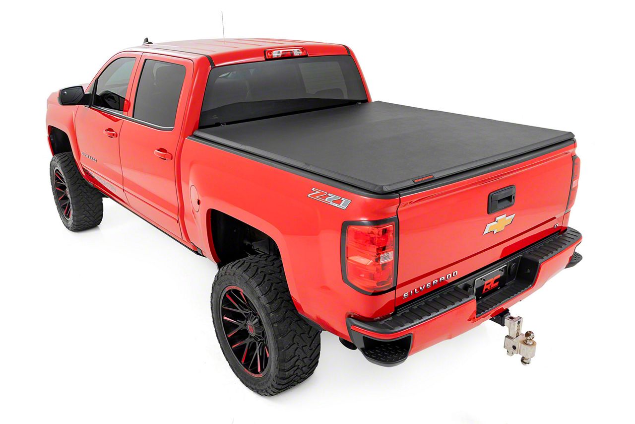 Rough Country Sierra 1500 Soft Tri-Fold Tonneau Cover S552017 (14-18 ...