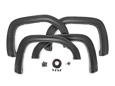 Rough Country Sport Fender Flares; Black (19-24 Sierra 1500)