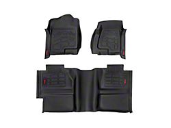 Rough Country Sure-Fit Front and Rear Floor Mats; Black (99-06 Sierra 1500 w/ Automatic Transmission)