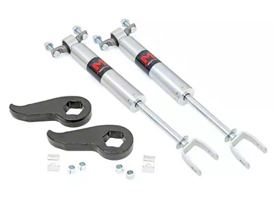 Rough Country 1.50 to 2-Inch Leveling Torsion Bar Keys with M1 Monotube Shocks (20-25 4WD Sierra 2500 HD w/o MagneRide)