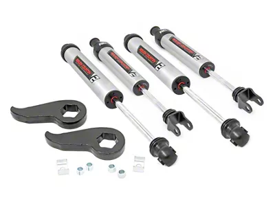 Rough Country 1.50 to 2-Inch Leveling Torsion Bar Keys with V2 Monotube Shocks (11-19 Sierra 2500 HD w/o MagneRide)