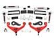 Rough Country 3-Inch Suspension Lift Kit with V2 Monotube Shocks; Red (20-24 Sierra 2500 HD w/ Factory Overload Springs & w/o MagneRide)