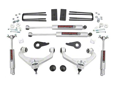 Rough Country 3.50-Inch Bolt-On Suspension Lift Kit with Premium N3 Shocks (11-19 Sierra 2500 HD w/ Factory Overload Springs & w/o MagneRide)