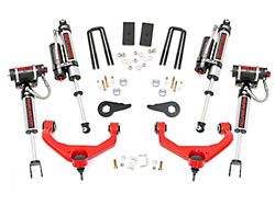 Rough Country 3.50-Inch Bolt-On Suspension Lift Kit with Vertex Reservoir Shocks; Red (11-19 Sierra 2500 HD w/ Factory Overload Springs & w/o MagneRide)