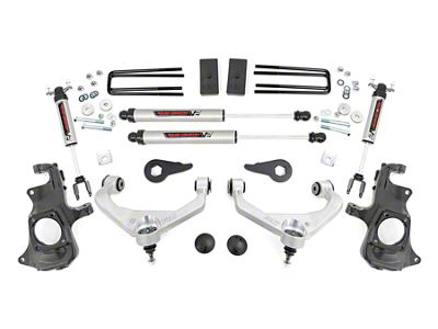 Rough Country 3.50-Inch Knuckle Suspension Lift Kit with V2 Monotube Shocks (11-19 Sierra 2500 HD w/ Factory Overload Springs & w/o MagneRide)