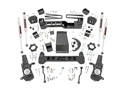 Rough Country 6-Inch Suspension Lift Kit with M1 Monotube Shocks (01-04 4WD Sierra 2500 HD)